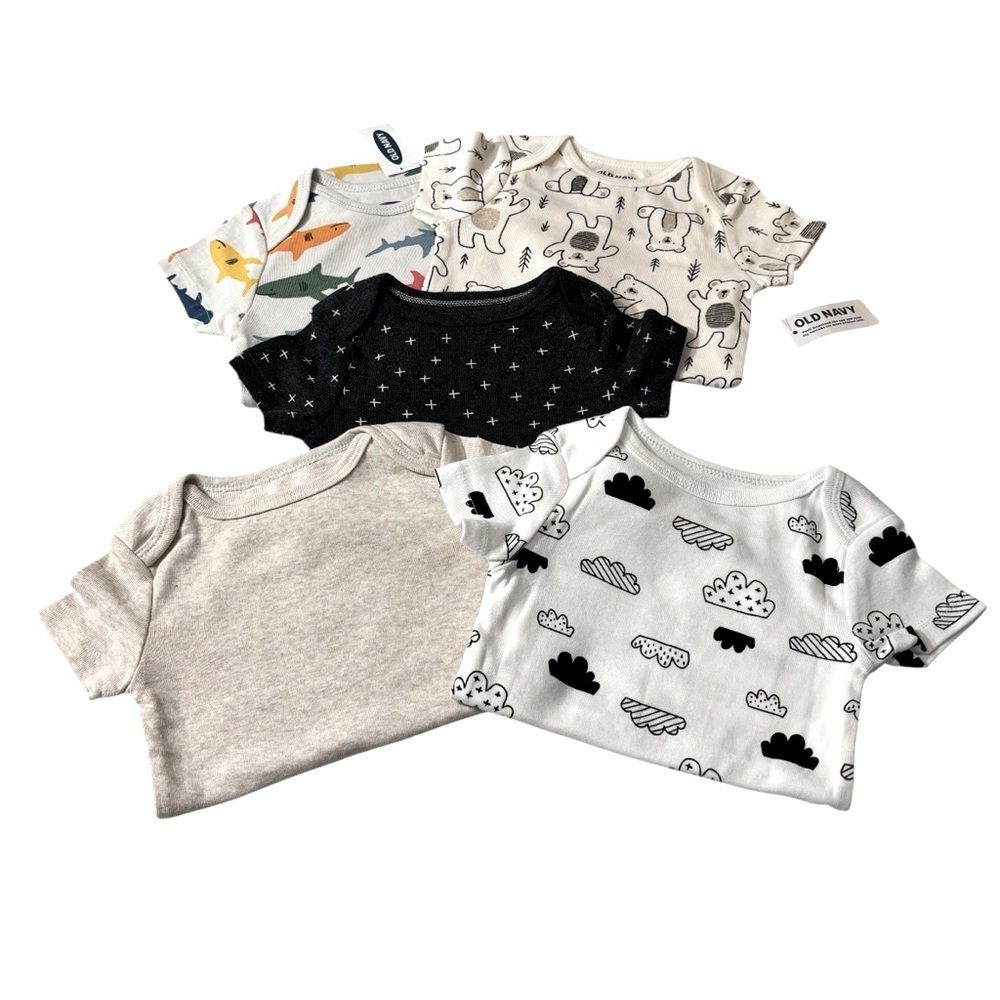 BABY - ONESIE - 5 PACK - NWT OR NWOT - SIZES 3-6 MONTHS and 6-12 MONTHS - B19